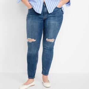 Old Navy Plus Women's Rockstar High Rise Super Skinny Jean Size 28 4X Blue